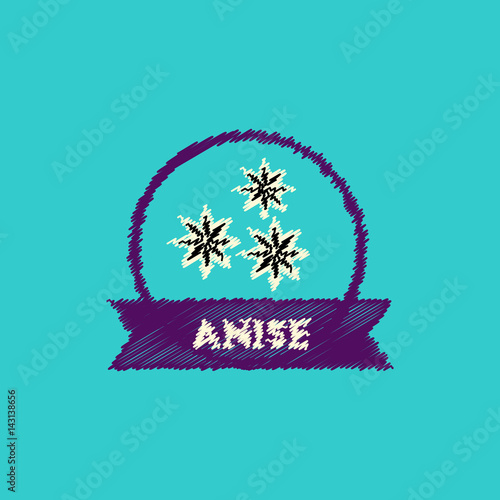 flat vector icon design collection Kitchenware seasoning anise