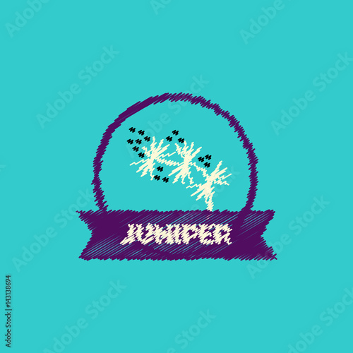 flat vector icon design collection Kitchenware seasoning juniper