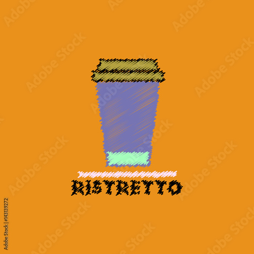 flat vector icon design collection ristretto to go