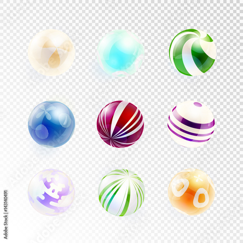Set of abstract spheres.