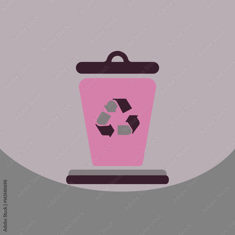 Garbage Waste Recycling Line Art Thin Vector Icons Set with Trashcans Garbage Waste Recycling Line Art Thin Vector Icons Set with Trashcans