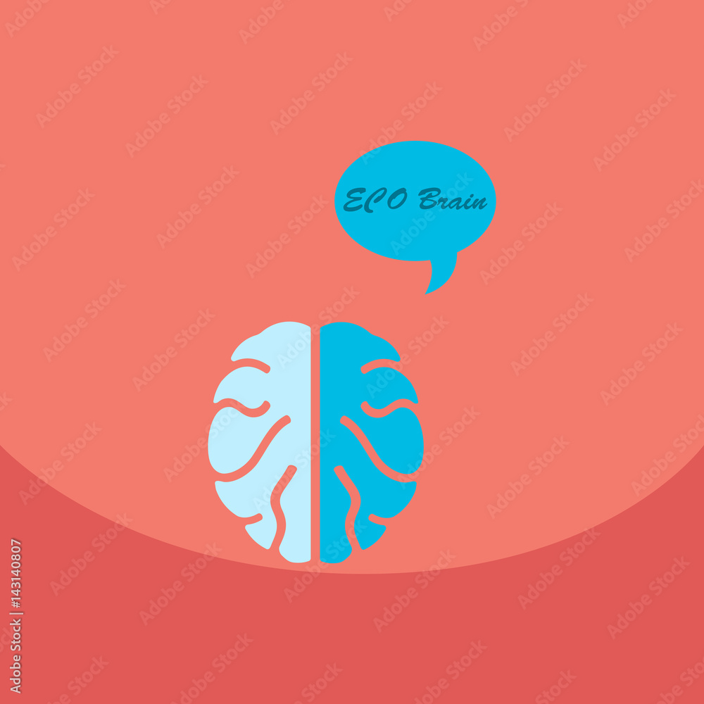 Eco brain with cloud on ecology style with Bashers Eco brain with cloud on ecology style with Bashers