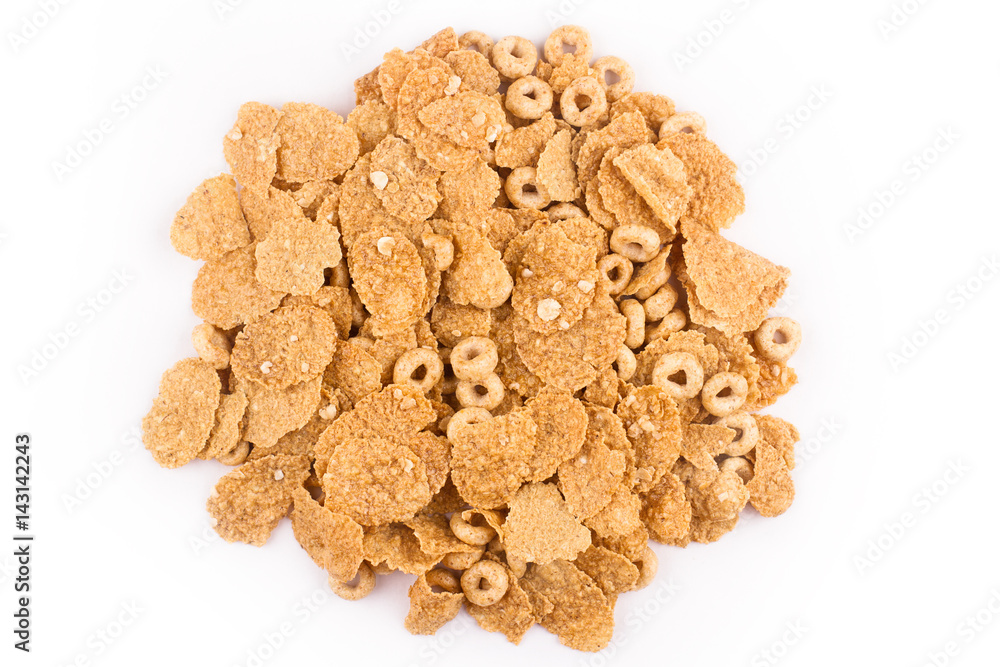 Fototapeta premium pile of cereals top view