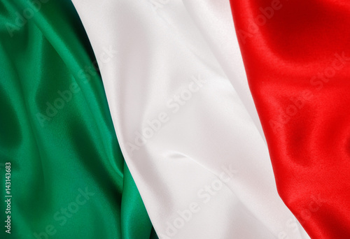 Italy Flag silk fabric background