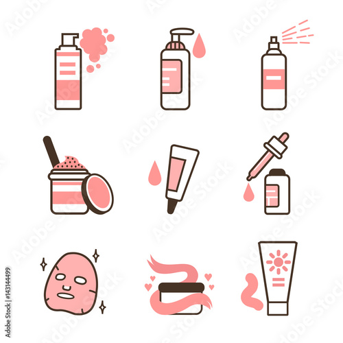 Skin care icons