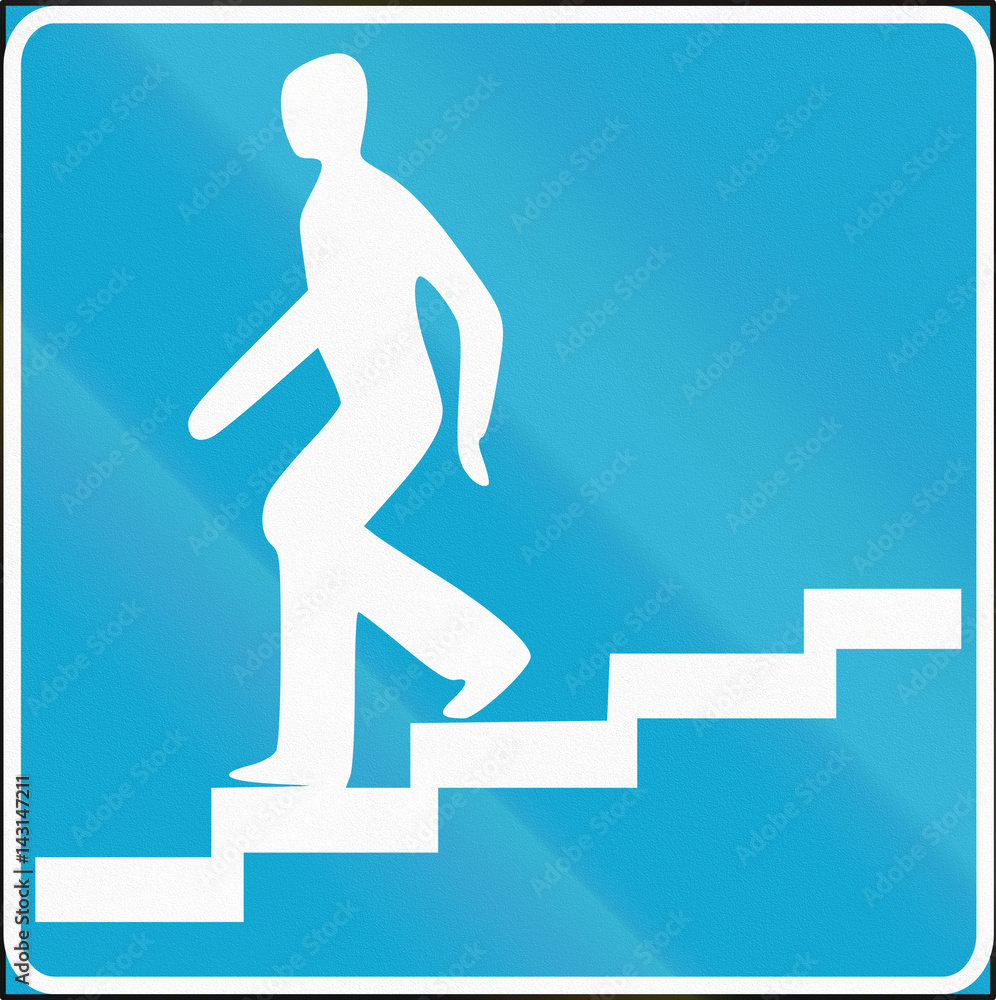 Road sign used in Estonia - Pedestrian underpass Road sign used in Estonia - Pedestrian underpass