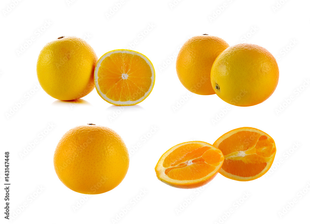 sweet ripe orange Isolated on white background sweet ripe orange Isolated on white background