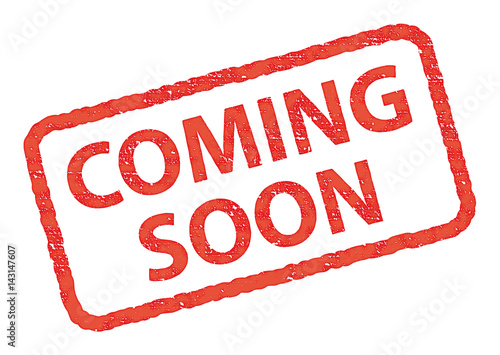 Stempel Coming soon, rot
