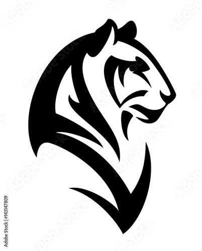 tiger profile head vector