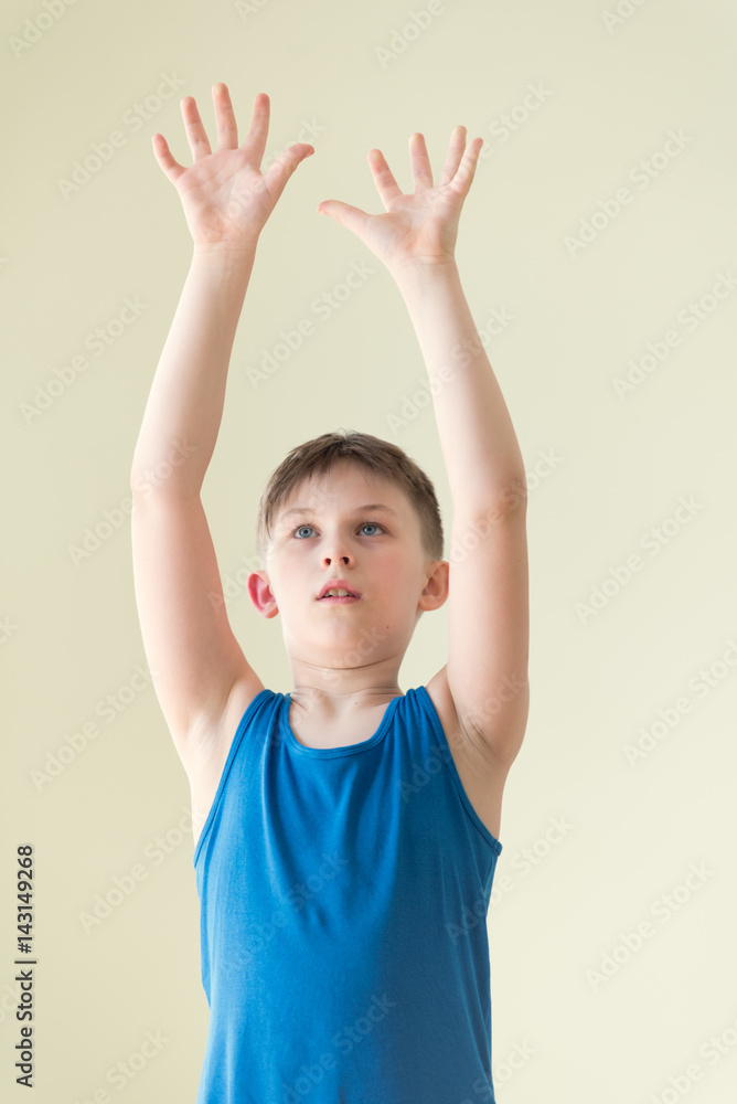 A boy waiting for ball A boy waiting for ball