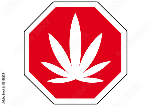 Stoppschild Marihuana