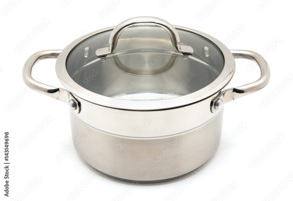 stainless pan isolated on white background stainless pan isolated on white background