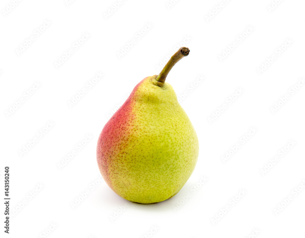 Pear in closeup on a white background Pear in closeup on a white background