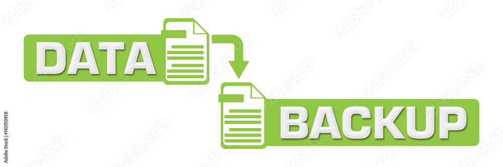 Data Backup Green Center Symbol Data Backup Green Center Symbol
