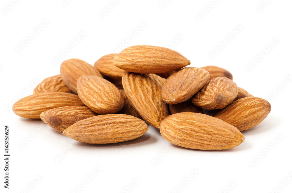 Almond isolated on white