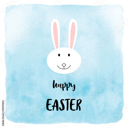 Happy Easter greeting with rabbit