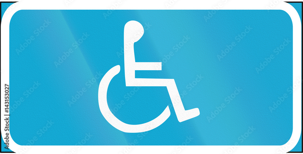 Road sign used in Estonia - Disabled persons Road sign used in Estonia - Disabled persons