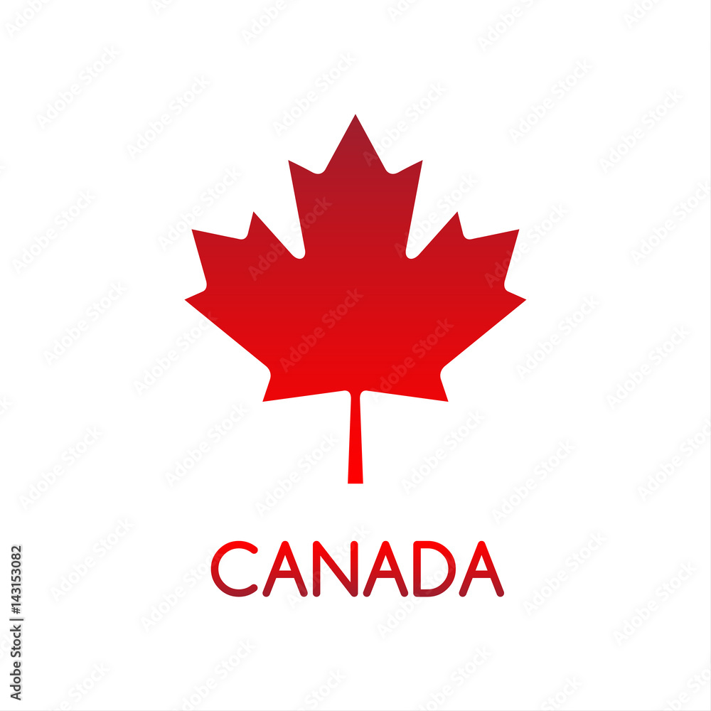 Simple vector illustration of Canadian maple leaf, Canada, Canadian red symbol Simple vector illustration of Canadian maple leaf, Canada, Canadian red symbol