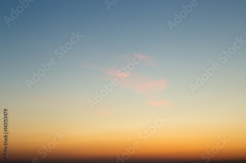 Beautiful sky at sunset of the day. Natural gradient photo