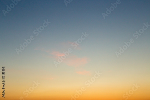 Beautiful sky at sunset of the day. Natural gradient