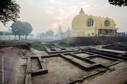 Life of India : The Parinirvana Temple and ruins photo