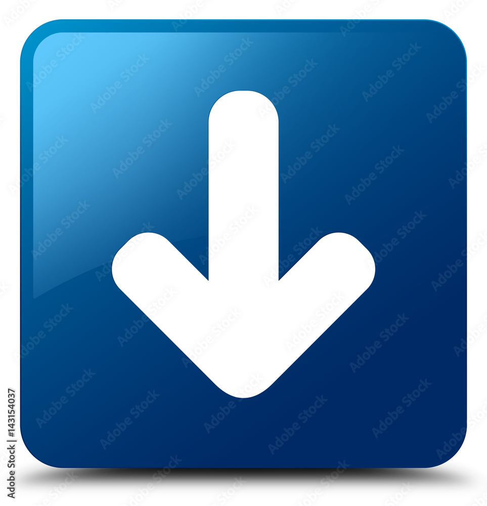 Download arrow icon blue square button Download arrow icon blue square button