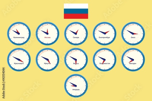 Бизнес путешествие, Россия часовые зоны изолированный 