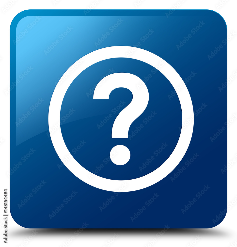 Question icon blue square button Question icon blue square button