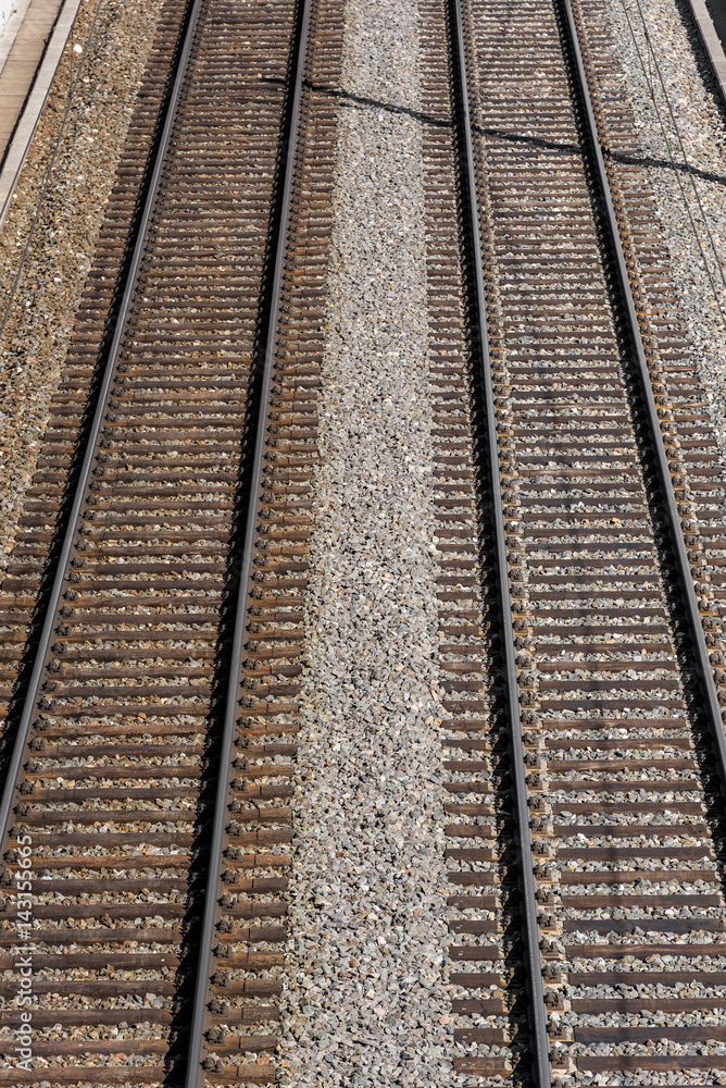 tracks of a railroad - double track - Breitenstein - Ghegabahn - Semmering