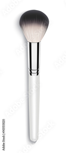 makeup cosmetic blush brush on white background