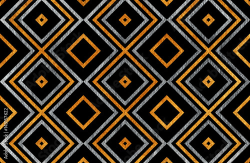 Geometrical golden and silver pattern.