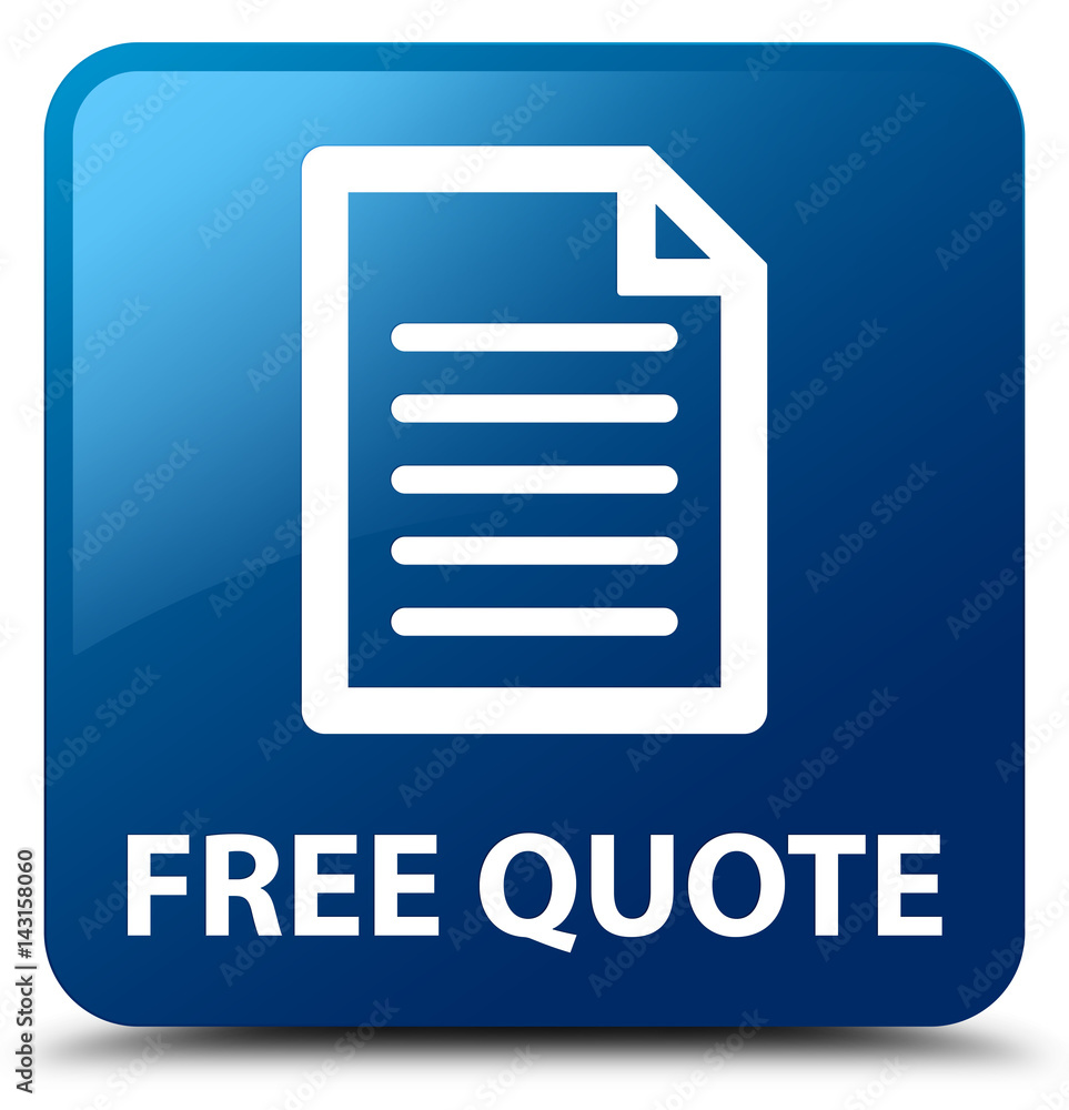 Free quote (page icon) blue square button Free quote (page icon) blue square button