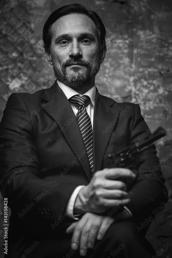 Portrait of a classy modern style villain Portrait of a classy modern style villain
