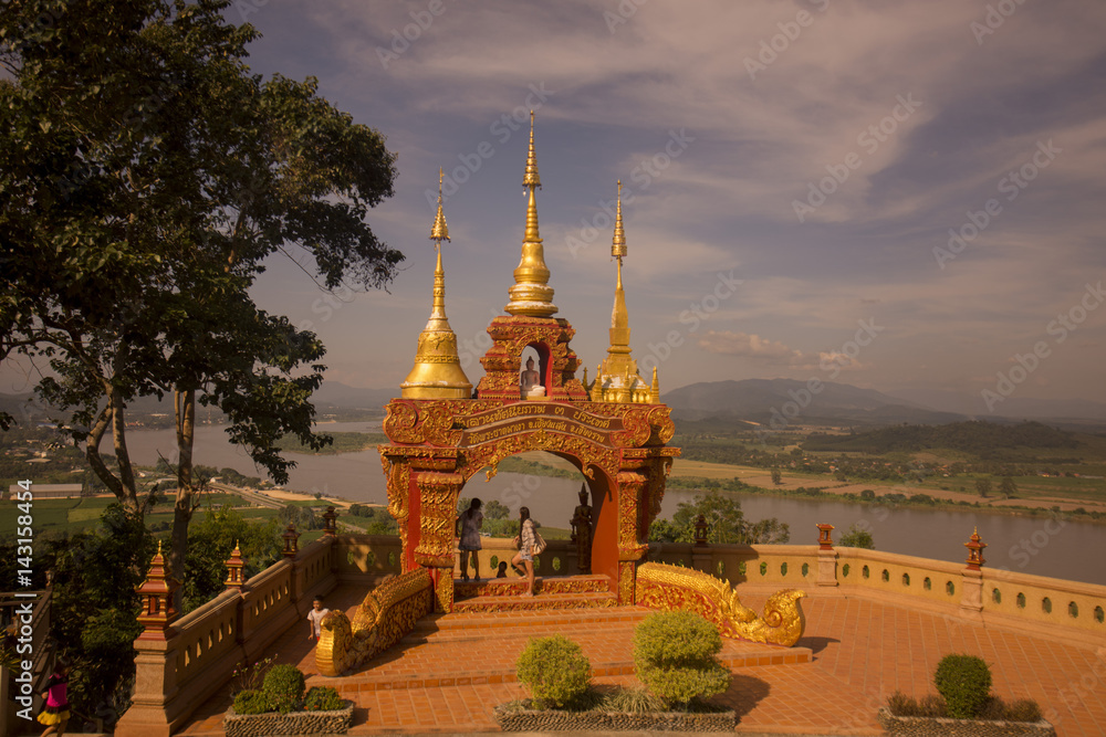 Naklejka premium THAILAND CHIANG RAI GOLDEN TRIANGLE SOP RUAK WAT