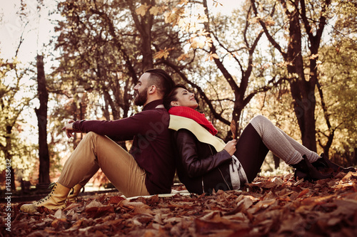 Couple in the park.