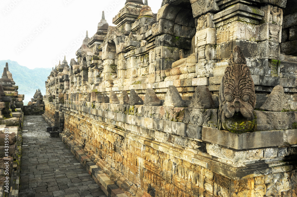Fototapeta premium The temple of Borobudur on Java, Indonesia