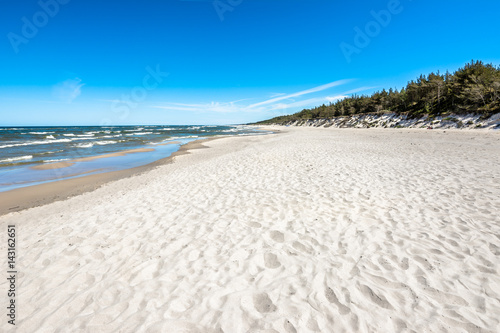 Fototapeta Naklejka Na Ścianę i Meble -  Sand beach in the summer, landscape, tourist travel background