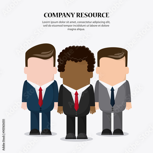 businessman necktie cartoon icon. Company rosource design. colorful and flat illustration © Jemastock