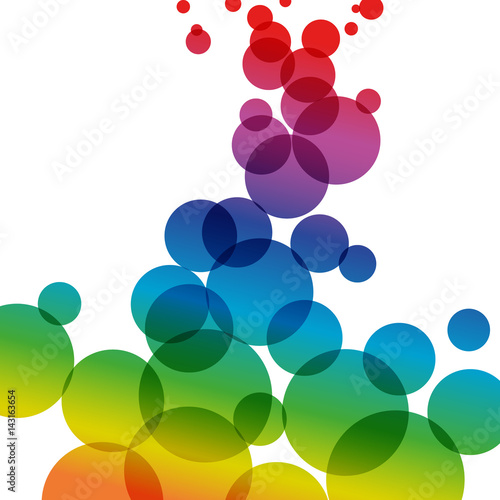 Vector background with color circles