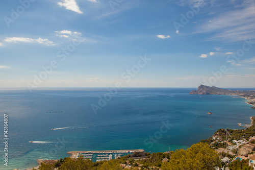panoramic sea and mountain view