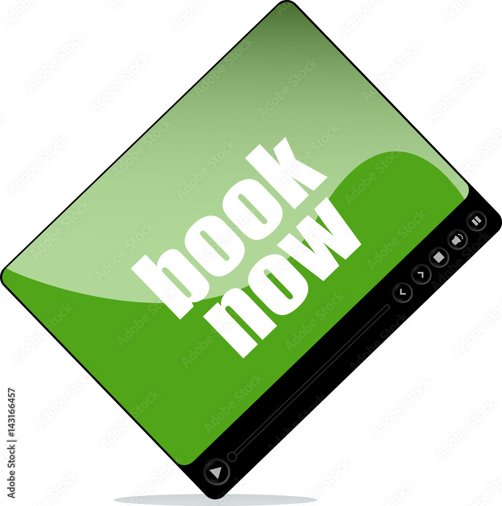 Video player for web with book now words Video player for web with book now words