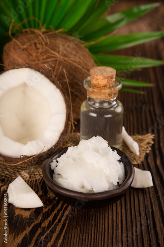 close up of a coconut oil