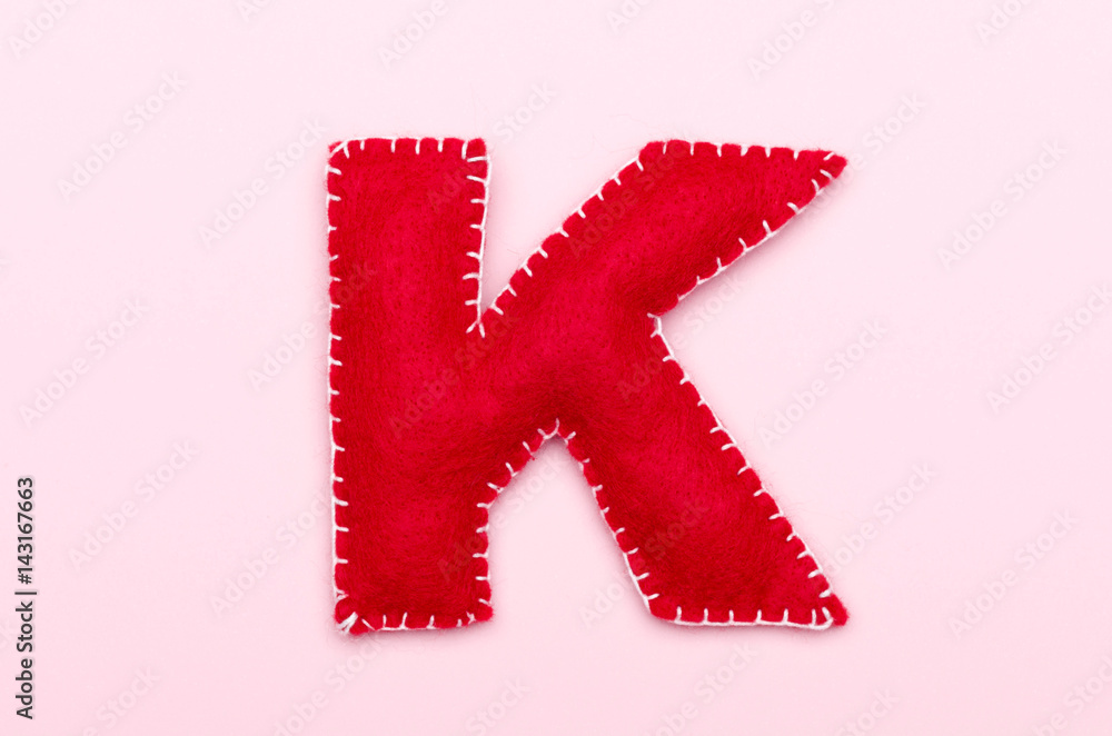 フェルトのアルファベット K フェルトのアルファベット K