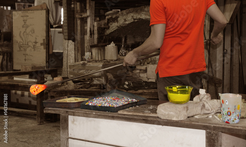 Glassblower in Venice photo