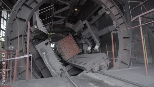 Wallpaper Mural Rotary car dumper unloading coal Torontodigital.ca