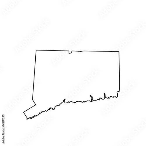 map of the U.S. state Connecticut