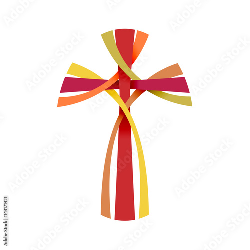 Vector abstract Christ crucifix; three crosses