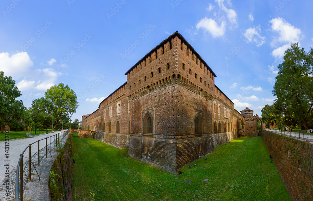 Fototapeta premium Sforza Castle in Milan Italy