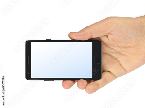 Hand with smartphone