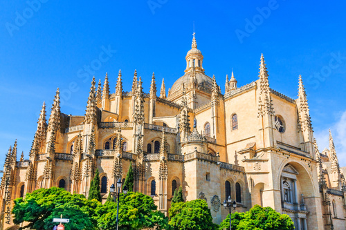 Catedral de Santa Maria de Segovia in the historic city of Segovia, Castilla y Leon, Spain. photo